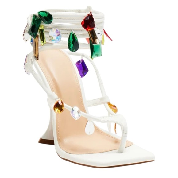 Azarayah Wrap Strappy Sandals with Multicolor Accents - Picture 2 of 5